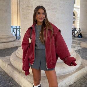 The Room Antwerp - Red Bomber Jacket (TikTok viral)